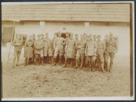 1918 A 306. honvéd gyalogezred II. zászlóaljának 21. törzse, fotó, 12x9 cm