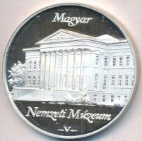 DN "Magyar Nemzeti Múzeum / Gróf Széchényi Ferenc" jelzett Ag emlékérem (/0.925/42mm) T:PP