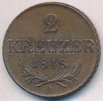 Ausztria 1848A 2kr Cu T:1-,2  Austria 1848A 2 Kreuzer Cu C:AU,XF  Krause KM#2188