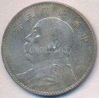 Kína 1914. 1$ (1Y) Ag hamisítvány "Yüan Shihkai" 6 karakter (26,73g) T:2,2- 
China 1914. ...