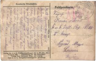Russische Windmühle, Verlag der K.u.K. Feldbuchhandlungen des 4. AK. / K.u.K. katonák orosz szélmalm...