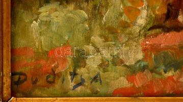 Dudits Andor (1886-1944): Erdő részlet. Olaj, vászon, jelzett, keretben, 50×40 cm