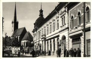Dés, Dej; Fő utca, Hungária szálloda, Berger Adolf papírüzlete / main street, hotel