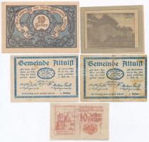 Ausztria ~1920. 10-50h (10xklf) utalvány és szükségpénz, többek között Altaist, Mauthausen, Schönbüh...