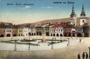 Zsolna, Zilina; Fő tér / Hauptplatz / main square (fl)