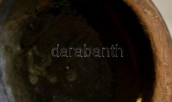 2 db Iparművészeti Vállalatos retro mázas kerámia váza, az egyik jelzett, hibátlanok, m: 21 és 19 cm