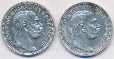 1914KB-1916KB 1K Ag "Ferenc József" (2x) T:1-,2 kis fo.