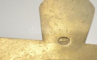 Gowe alpakka teaszűrő, jelzett, 17x8,5 cm