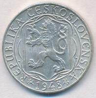 Csehszlovákia 1948. 100K Ag "600. évforduló - Károly Egyetem" T:1-,2 Czechoslovakia 1948. 100 Korun Ag "600th Anniversary - Charles University" C:AU,XF Krause KM#26