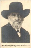 Yehuda rabbi, héber felirattal, Judaika / Rabbi with Hebrew text, Judaica, photo (EM)