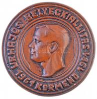 1981. "Űrhajós Bélyegkiállítás - Körmend" aranyozott Br és festett kerámia plakett pár (10...