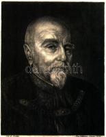 1932 Beniczky Géza portréja, Almásy-Teleki Éva munkája alapján készült nyomat, 41,5×29,5 cm