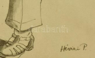 Váltókezelő, nyomat, üvegezett fa keretben, 23×33 cm