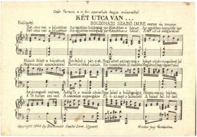 10 db RÉGI megíratlan kottás képeslap / 10 pre-1945 unused sheet music motive cards