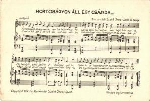 10 db RÉGI megíratlan kottás képeslap / 10 pre-1945 unused sheet music motive cards