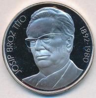 Jugoszlávia 1980. 1000D Ag "Tito" eredeti tokban, tanúsítvánnyal  T:PP Yugoslavia 1980. 1000 Dinara Ag "Tito" in original case, with certificate C:PP  Krause KM#78