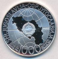 Jugoszlávia 1980. 1000D Ag "Tito" eredeti tokban, tanúsítvánnyal  T:PP
Yugoslavia 1980. 1...