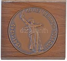 Szovjetunió 1985. Nemzetközi Bélyegkiállítás Br emlékérem  fa tokban (59mm) T:2 Soviet Union 1985. International Stamp Exhibition Br commemorative medal in wood case (59mm) C:XF