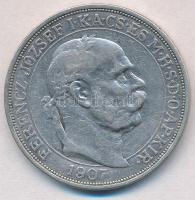 1907KB 5K Ag "Ferenc József koronázásának 40. évfordulója" T:2-,3 ph. Adamo K7.1