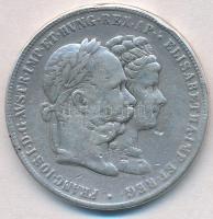 Ausztria 1879. 2G Ag "I. Ferenc József és Erzsébet királynő / Ezüstlakodalom" (24,11g) T:3 Austria 1879. 2 Gulden Ag "Franz Joseph and Elisabeth / Silver Jubilee" (24,11g) C:F Krause X#M5
