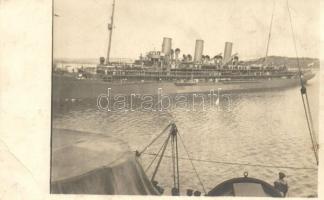 SMS Gäa/Gaea (ex SS Fürst Bismarck) Austro-Hungarian Navy depot ship for submarines, photo (EB)