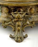 cca 1910 Talpas réz kínáló szarvas figurával, jelzés nélkül, jó állapotban, m:34 cm, d:25,5 cm /

...