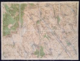 cca 1931 Bicske és Vál, 1:75.000, M. Kir. Állami Térképészet, vászonra kasírozva, 40×53 cm.