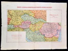 cca 1920-1930 Este Donau-Dampfschiffahrts-GesellSchaft (DDSG) prompte, fahrplanmaßige Schiffsverkehr...