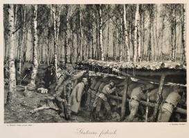 1915-1916 Az Érdekes Ujság 4 db háborús albuma, összesen 47 db képpel, 5., 6.,7.,9. füzetek, Szerk. ...