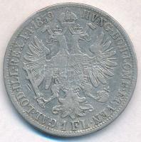 Ausztria 1859A 1Fl Ag "Ferenc József" T:2-,3 
Austria 1859A 1 Florin Ag "Franz Josep...