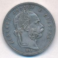 1869GYF 1Ft Ag "Ferenc József / Angyalos címer" T:2- karc Adamo M15