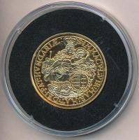 DN "Magyar aranypénzek utánveretben - I. Lipót 10 dukát" aranyozott Ag emlékérem tanúsítvá...