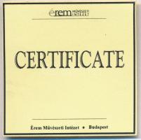 DN "Magyar aranypénzek utánveretben - I. Lipót 10 dukát" aranyozott Ag emlékérem tanúsítvá...