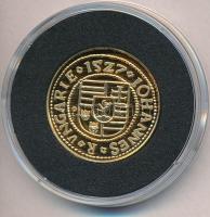 DN "Magyar aranypénzek utánveretben - Szapolyai János dénár" aranyozott Ag emlékérem tanús...