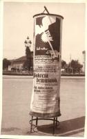 Debreceni reklámoszlop a Tiszántúli Ipari Kiállítás Árumintavásáráról / Hungarian industrial exhibition advertisement, photo