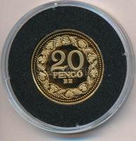 DN "Magyar aranypénzek utánveretben - arany 20 pengő, 1928" aranyozott Ag emlékérem tanúsí...