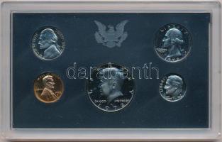 Amerikai Egyesült Államok 1972S 1d-1/2$ 6xklf db dísztokos szettben T:PP 
USA 1972S 1 Dime - 1/2 Do...