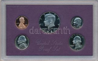 Amerikai Egyesült Államok 1987S 1d-1/2$ 6xklf db dísztokos szettben T:PP 
USA 1987S 1 Dime - 1/2 Do...