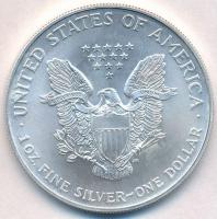 Amerikai Egyesült Államok 2002. 1$ Ag Amerikai Sas T:1-,2 kis patina  USA 2002. 1 Dollar Ag American Eagle Bullion Coin C:AU,XF small patina Krause KM# 273