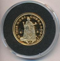 DN "Magyar aranypénzek utánveretben - Mária Terézia 2 dukát" aranyozott Ag emlékérem tanús...