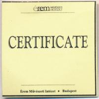 DN "Magyar aranypénzek utánveretben - Mária Terézia 2 dukát" aranyozott Ag emlékérem tanús...