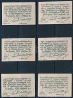 Budapest 1916. 2f + 4f + 6f + 8f + 10f + 12f "Hadsegélyező Hivatal" T:I,I-