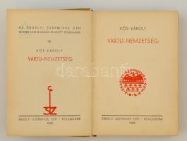 Kós Károly: Varjú-nemzetség. Kolozsvár, 1934, Erdélyi Szépmíves Céh. Kiadói illusztrált egészvászon-...