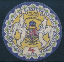 Budapest 1914-1919. "Magyar Kir. Honvédelmi Minisztérium Hadsegélyező Hivatala" 4f T:I