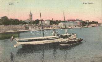 Zadar, Zara; Riva Vecchia / old port, steamship