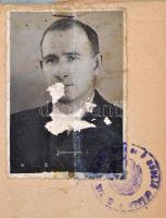 1943 Zsoldkönyv, 3 db, magyar katona részére kitöltve, az egyik fényképpel, viseltes állapotban