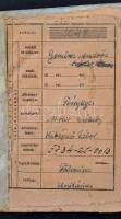 1943 Zsoldkönyv, 3 db, magyar katona részére kitöltve, az egyik fényképpel, viseltes állapotban