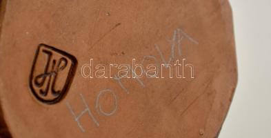 Homolya bormérő, mázas kerámia, jelzett, hibátlan, m: 25 cm