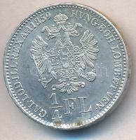 1859B 1/4Fl Ag Ferenc József T:1- kis patina Hungary 1/4 Florin Ag Franz Joseph C:AU small patina Adamo M12