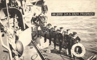 SMS Erzherzog Friedrich, a K. u. K. haditengerészet csatahajója fedélzetén, matrózok / K.u.K. Kriegsmarine, on board of SMS Erzherzog Friedrich, mariners. C. Fano
